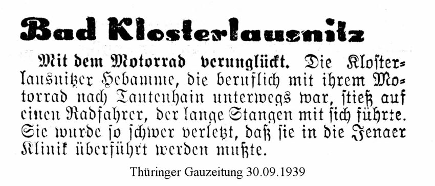 Thüringer Gauzeitung 30.09.1939